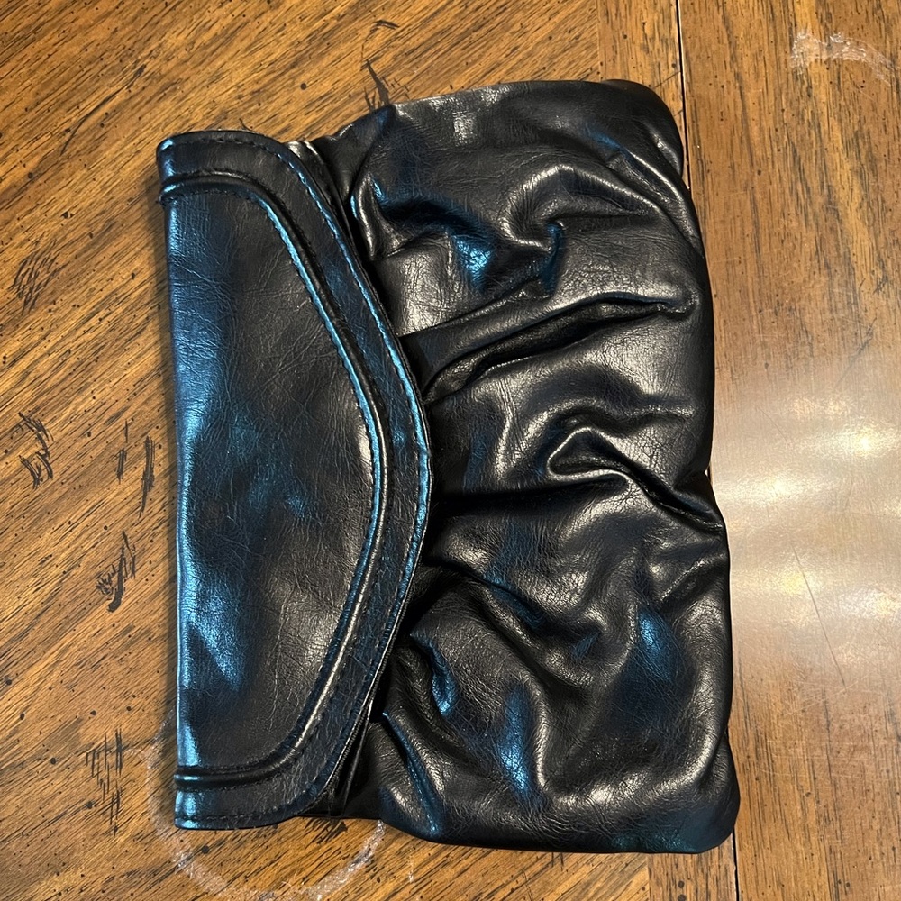 Black clutch with strap